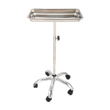 Stainless Steel Tattoo Workbench Salon Trolley Detachable Tray Adjustable Rolling Work Station Stand Table Mobile Tattoo Tray